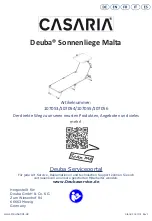 Предварительный просмотр 1 страницы CASARIA Deuba Malta 107053 Instructions Manual