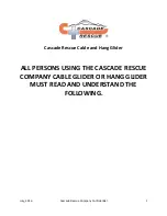 Cascade Rescue Cable Glider Manual preview