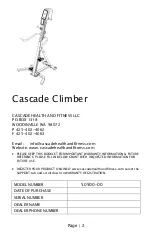 Предварительный просмотр 2 страницы Cascade 50500-00 Owner'S Manual