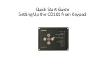 Предварительный просмотр 1 страницы Cascade CD101 Quick Start Manual