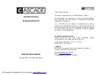 Cascade CE1392VC Instruction Manual preview