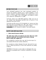 Preview for 4 page of Cascade CE1887DM Instruction Manual