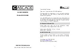 Cascade CE2119SC Instruction Manual preview