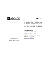 Предварительный просмотр 1 страницы Cascade CE2244SK Instruction Manual