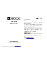 Preview for 1 page of Cascade CE2278SC Instruction Manual