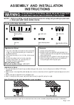 Cascadia T0460 Assembly And Installation Instructions Manual preview