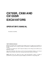 Case CX135SR Operator'S Manual preview