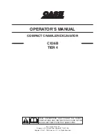 Case CX36B Operator'S Manual preview