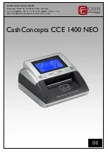 CashConcepts CCE 1400 NEO Manual preview