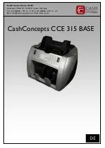 CashConcepts CCE 315 BASE Quick Start Manual preview