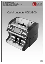 CashConcepts CCE 3300 Manual preview