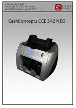 CashConcepts CCE 342 NEO Manual preview