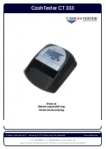 Preview for 1 page of CashTester CT 333 Manual