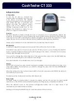 Preview for 5 page of CashTester CT 333 Manual