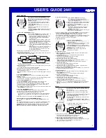 Preview for 2 page of Casio 2441 User Manual