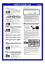 Preview for 2 page of Casio 2597 User Manual