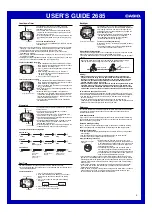 Preview for 2 page of Casio 2685 User Manual