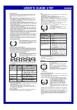 Preview for 2 page of Casio 2707 User Manual