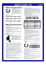 Preview for 4 page of Casio 2707 User Manual