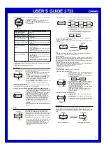 Preview for 3 page of Casio 2733 User Manual