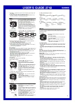 Preview for 3 page of Casio 2742 User Manual