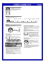 Casio 2747 User Manual preview