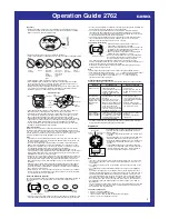 Preview for 2 page of Casio 2762 Operation Manual