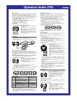 Preview for 4 page of Casio 2762 Operation Manual