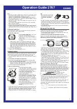 Preview for 2 page of Casio 2767 Operation Manual