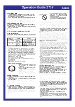 Предварительный просмотр 7 страницы Casio 2767 Operation Manual