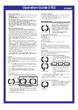 Preview for 4 page of Casio 2782 Operation Manual