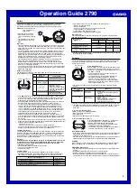 Preview for 3 page of Casio 2790 Operation Manual