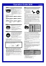 Preview for 3 page of Casio 2895 Operation Manual