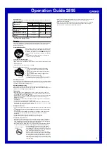 Preview for 4 page of Casio 2895 Operation Manual