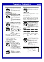 Preview for 3 page of Casio 2911 Operation Manual