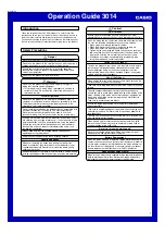 Preview for 1 page of Casio 3014 Operation Manual