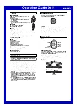 Preview for 2 page of Casio 3014 Operation Manual