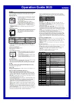 Preview for 5 page of Casio 3023 Operation Manual