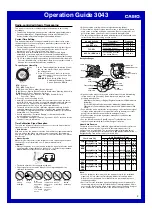 Preview for 2 page of Casio 3043 Operation Manual