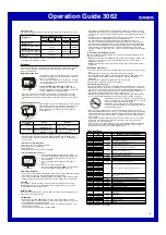 Preview for 4 page of Casio 3062 Operation Manual