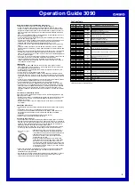 Preview for 6 page of Casio 3090 Operating Instructions Manual