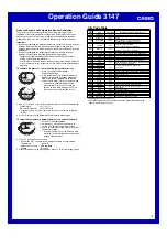 Preview for 12 page of Casio 3147 Operation Manual