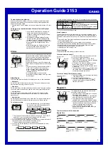 Предварительный просмотр 4 страницы Casio 3153 Operation Manual