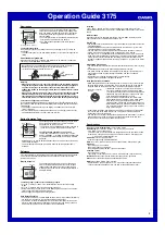 Preview for 3 page of Casio 3175 Operation Manual