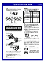 Preview for 2 page of Casio 3184 Operation Manual