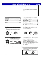 Casio 3242 Operation Manual preview