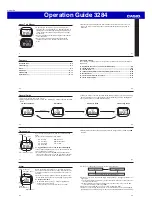 Preview for 1 page of Casio 3284 Operation Manual