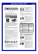 Preview for 2 page of Casio 3310 Operation Manual