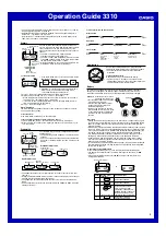 Preview for 3 page of Casio 3310 Operation Manual