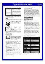 Preview for 5 page of Casio 3312 Operating Instructions